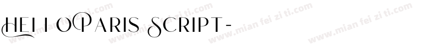 Hello Paris Script字体转换